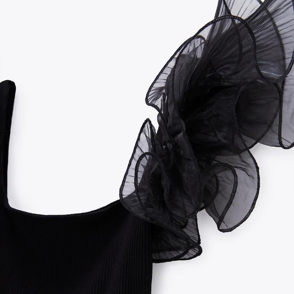 Zara Ruffled Organza top - Picture 4 of 7
